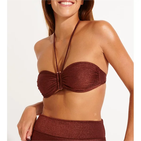 Haut de maillot de bain bandeau Fedya Adaman Acajou