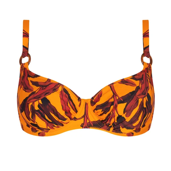 Haut de maillot de bain corbeille fitting grande taille La Melanesia Jaune Banane