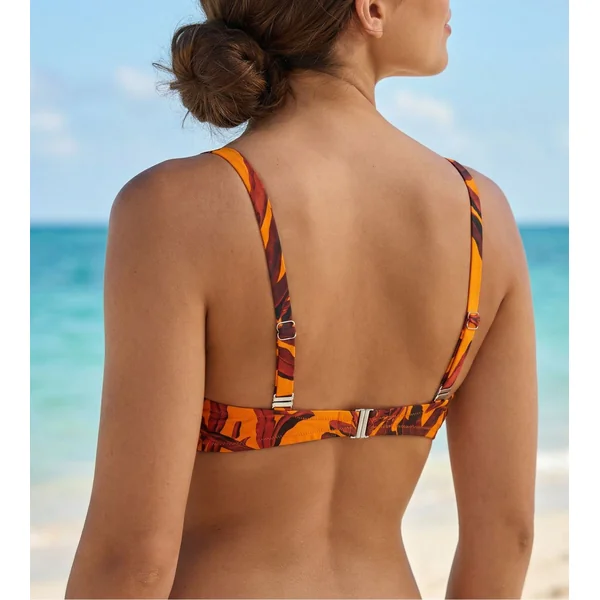 Haut de maillot de bain corbeille fitting grande taille La Melanesia Jaune Banane