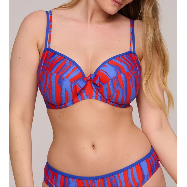 Haut de maillot de bain grande taille Skudai Wild Stripes