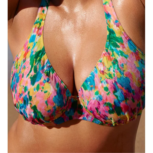 Haut de maillot de bain plongeant Ubud Sun Glow