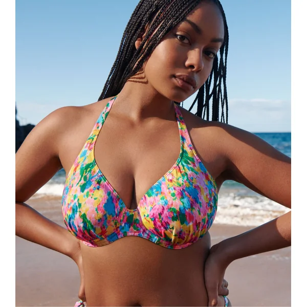 Haut de maillot de bain plongeant Ubud Sun Glow