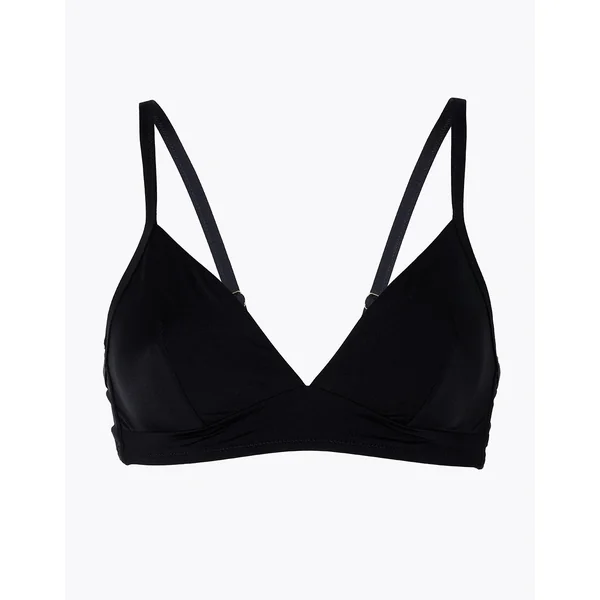 Haut de maillot de bain rembourré Essential Micro en microfibre noir