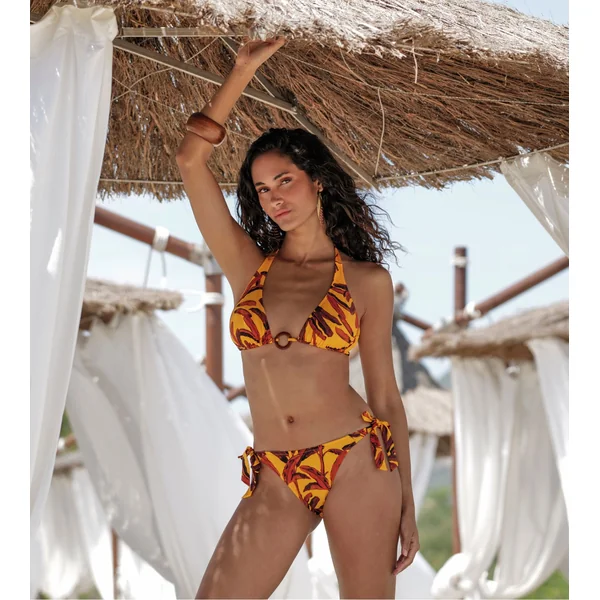 Haut de maillot de bain sans armatures La Melanesia Jaune Banane