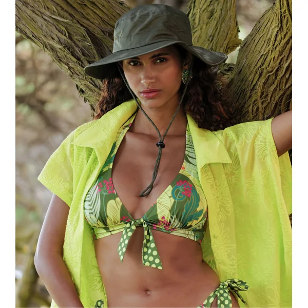 Haut de maillot de bain triangle mousse La Venus Nature Vert Tropic