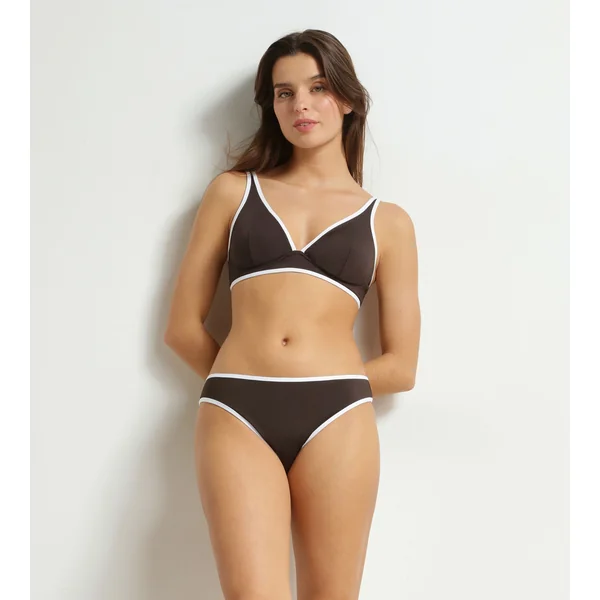 Haut de maillot de bain triangle sans armatures Marron Dim Timeless