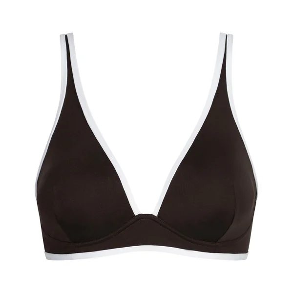 Haut de maillot de bain triangle sans armatures Marron Dim Timeless