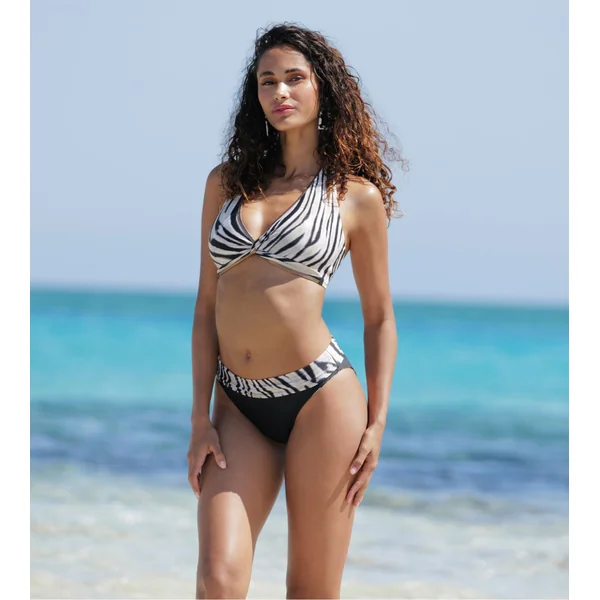 Haut de maillot de bain triangle à nouer La Tigre Blanc