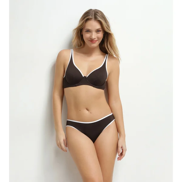 Haut de maillot de bain à armatures Marron Dim Timeless