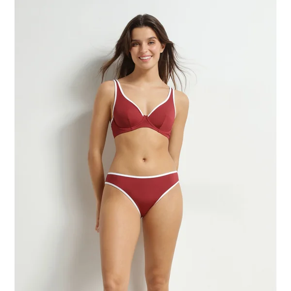 Haut de maillot de bain à armatures Rouge Dim Timeless