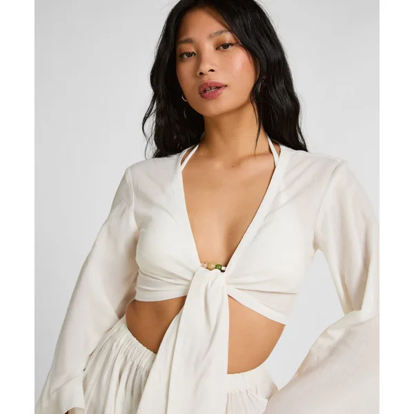 Haut de plage Glam - Blanc