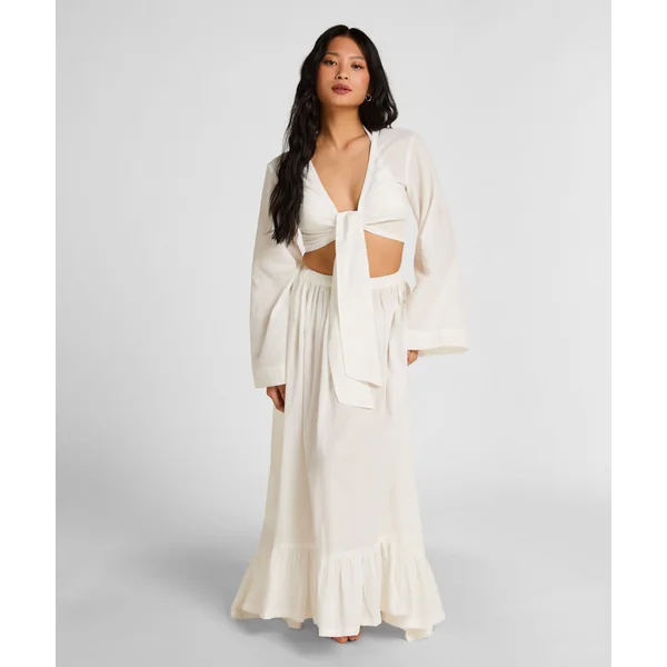 Haut de plage Glam - Blanc