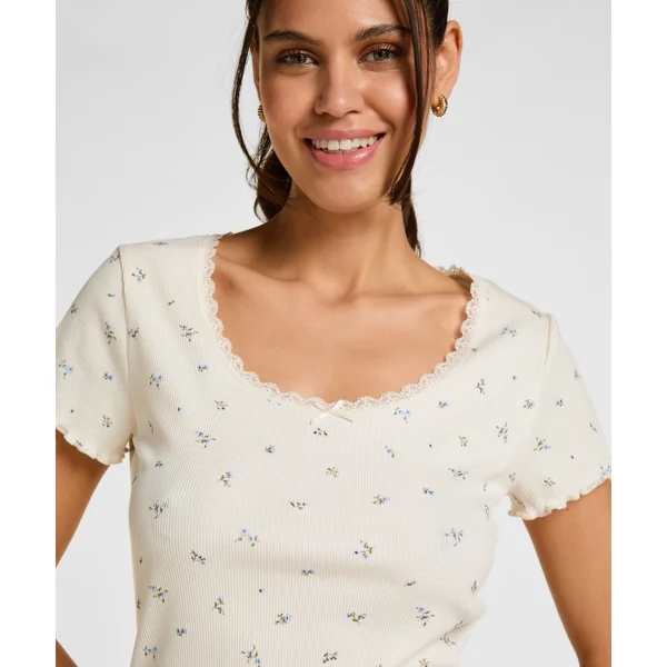 Haut de Pyjama Daisy - Blanc