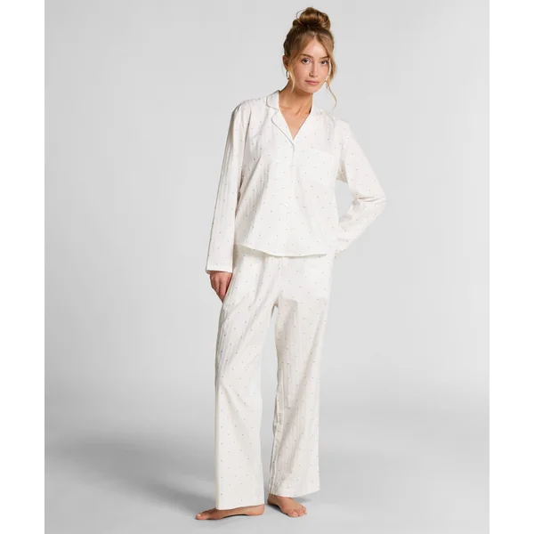 Haut de Pyjama Jacquard Manches Longues - Bleu