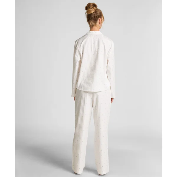 Haut de Pyjama Jacquard Manches Longues - Bleu