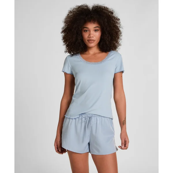 Haut de Pyjama Jersey Côtelé - Bleu