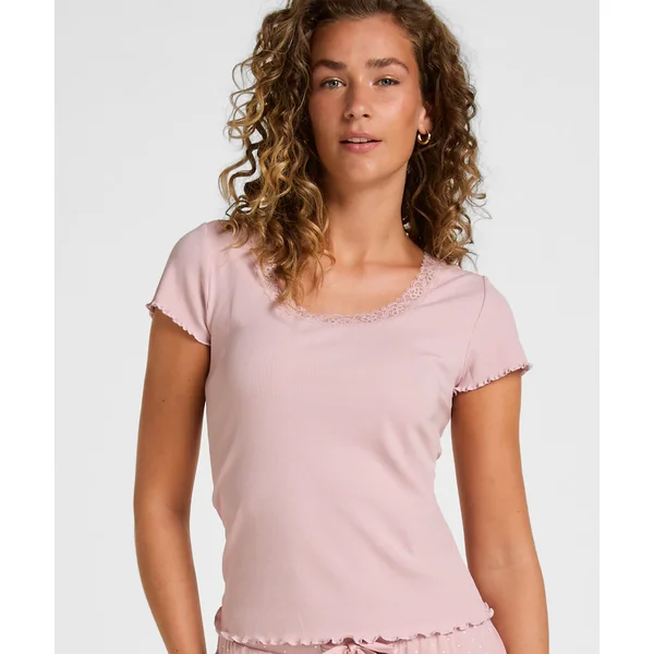 Haut de Pyjama Jersey Côtelé - Rose