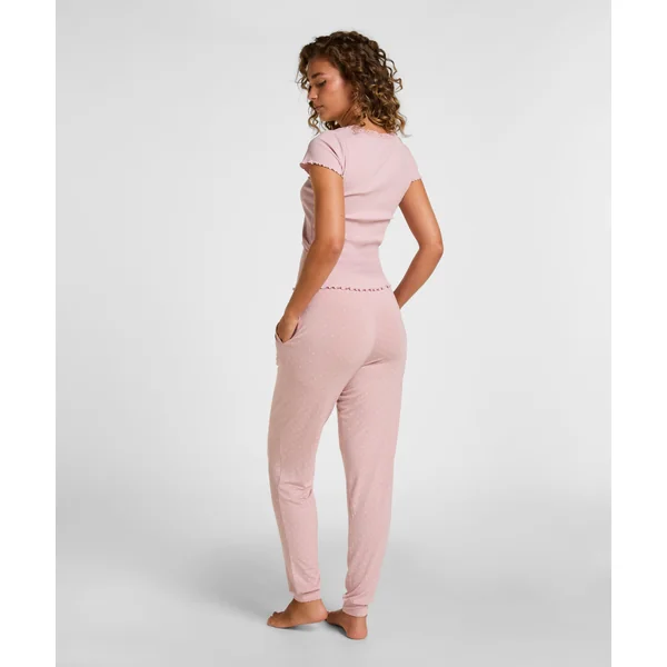 Haut de Pyjama Jersey Côtelé - Rose