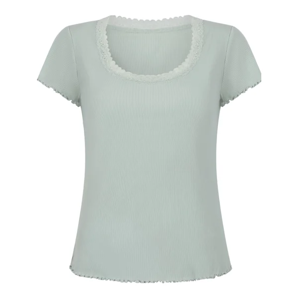 Haut de Pyjama Jersey Côtelé - Vert