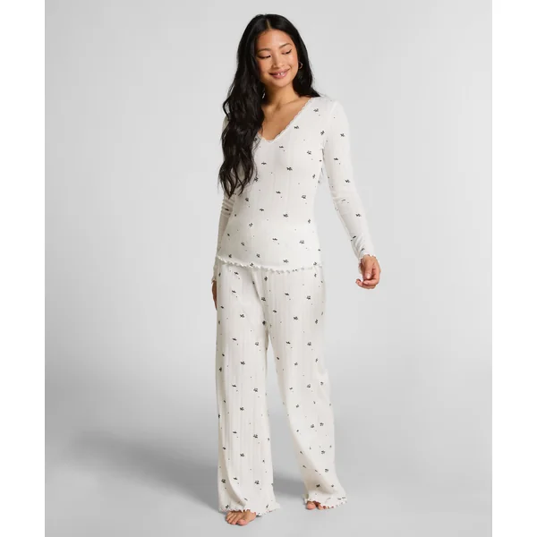 Haut de pyjama Pointelle - Blanc