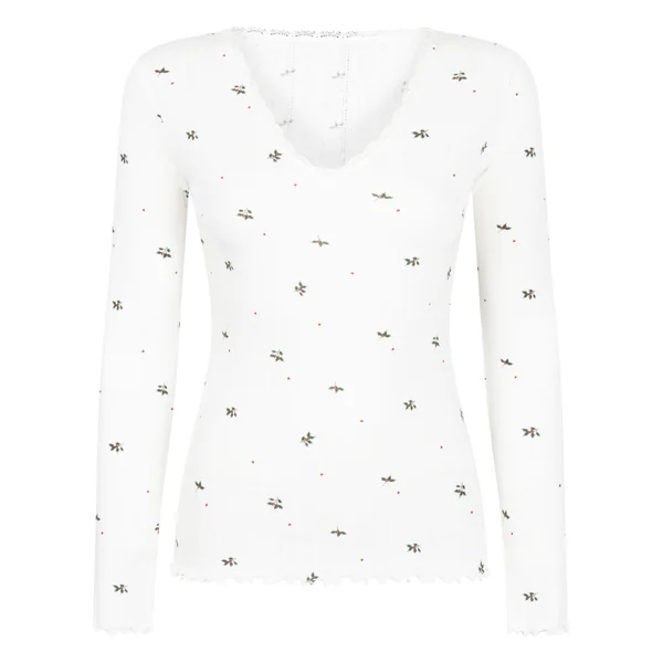Haut de pyjama Pointelle - Blanc