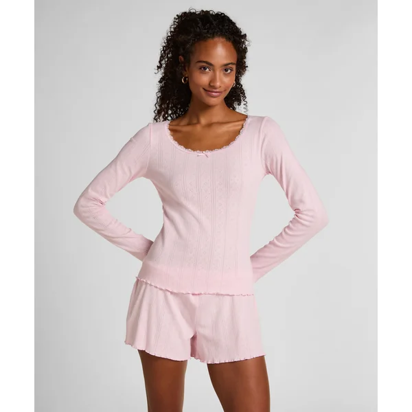 Haut de pyjama Pointelle - Rose