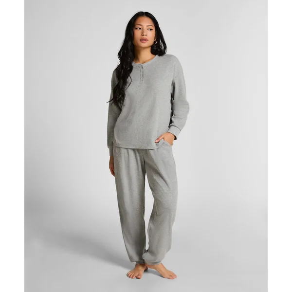 Haut gaufre Henley - Gris