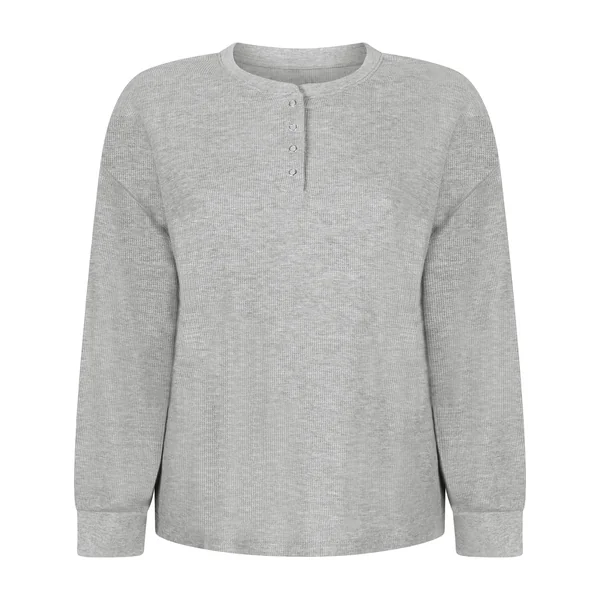 Haut gaufre Henley - Gris