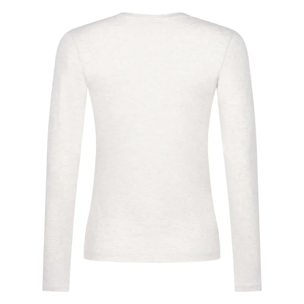 Haut à manches longues en coton doux - Beige