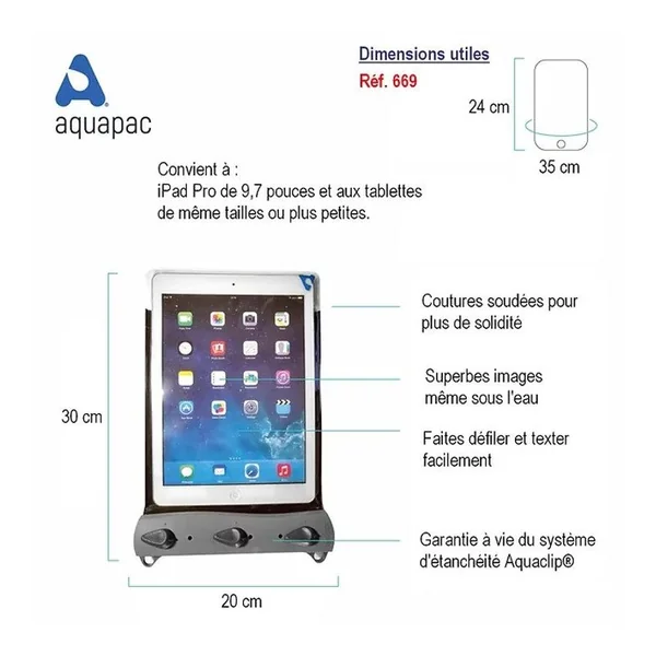 Housse étanche pour tablettes standards