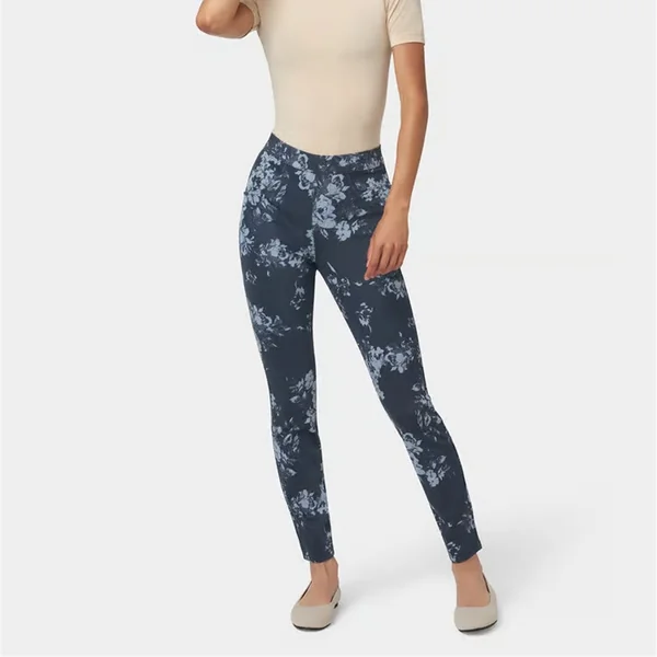 Hue - Legging très doux en denim avec motif de roses Crown Blue Medium