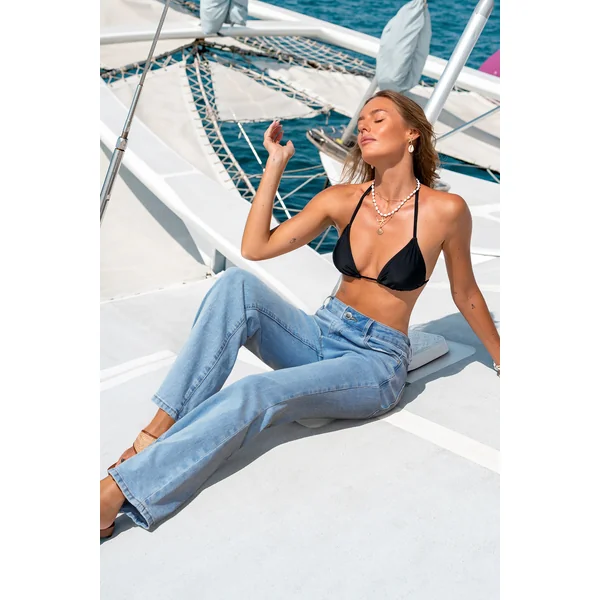 Jean bleu au style quotidien
