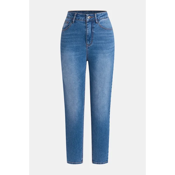Jean bleu passants de ceinture à poche