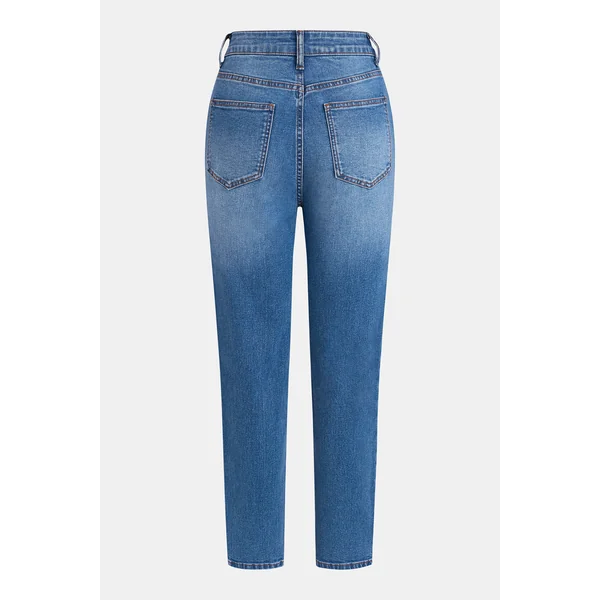 Jean bleu passants de ceinture à poche