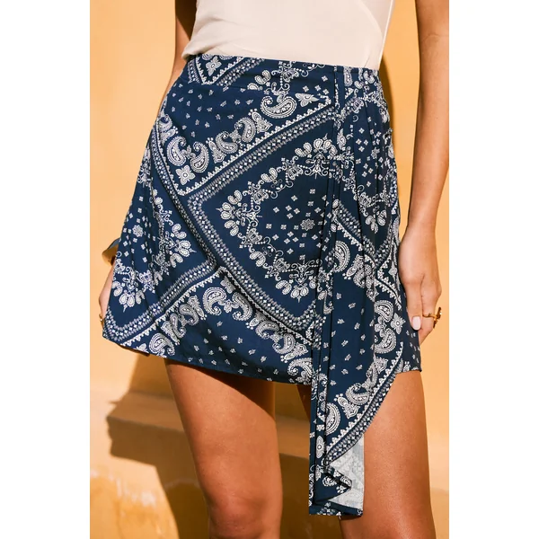 Jupe courte paisley