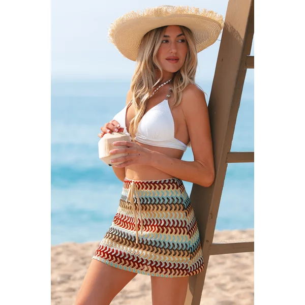 Jupe short à motif abstrait