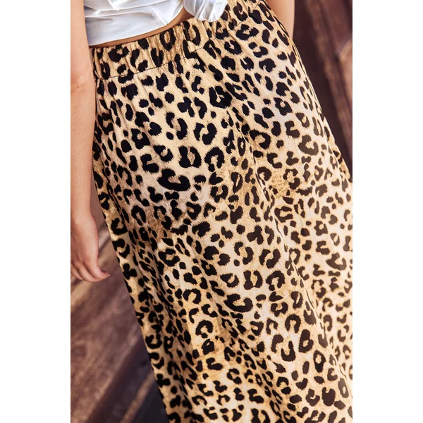 Jupe à imprimé animal taille élastique