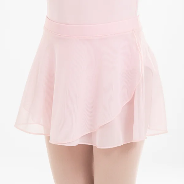 Jupette portefeuille danse classique en voile fille, rose