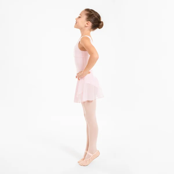 Jupette portefeuille danse classique en voile fille, rose