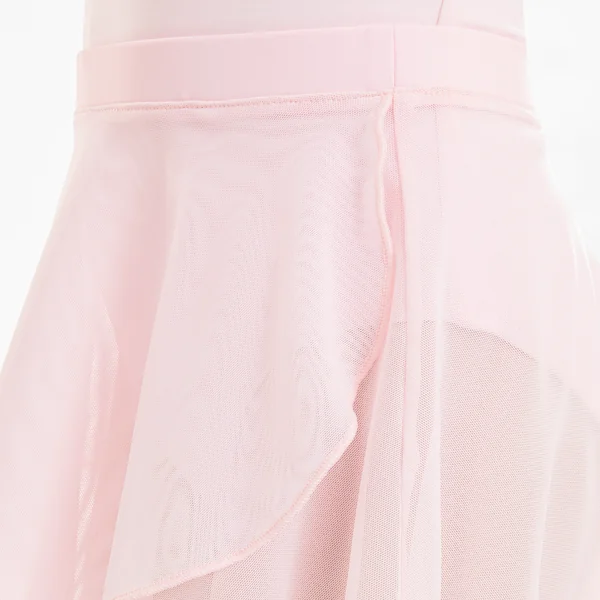 Jupette portefeuille danse classique en voile fille, rose