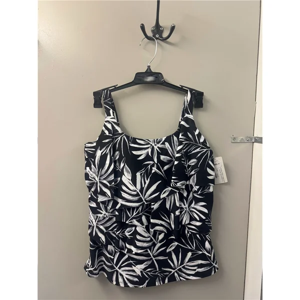 Karmilla - Tankini à étages avec cerceau Noir et Blanc 10