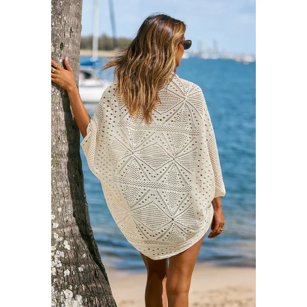 Kimono cover up beige