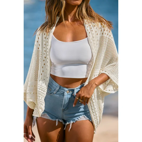 Kimono cover up beige