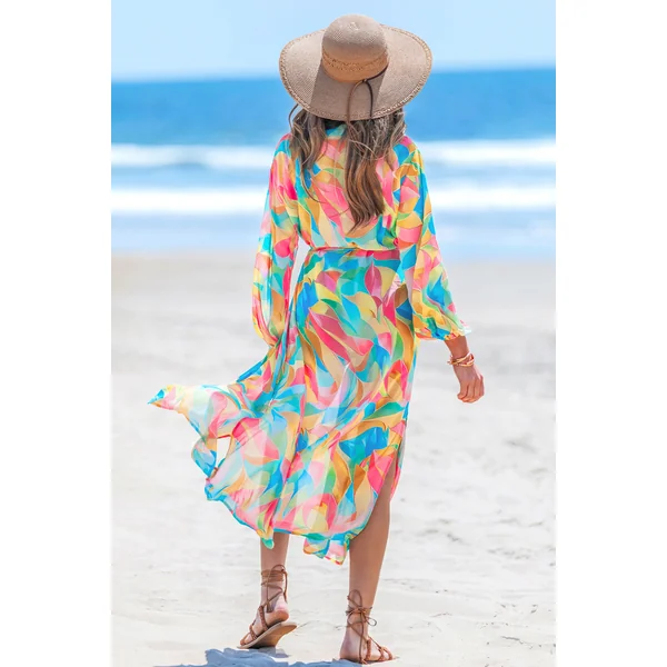 Kimono cover up col surplis
