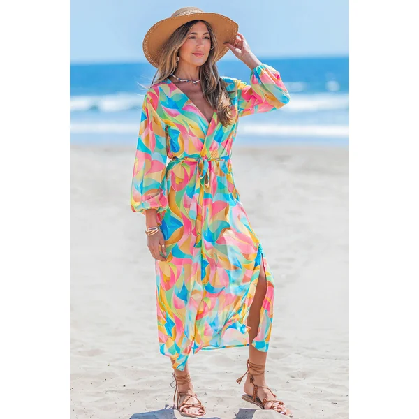 Kimono cover up col surplis