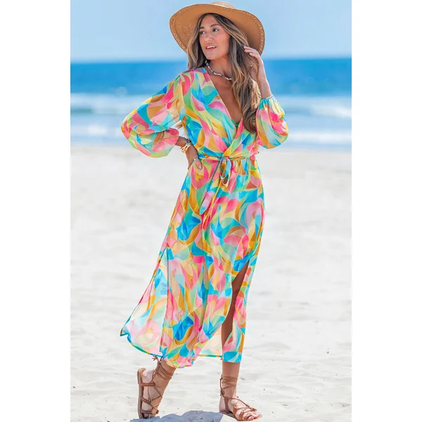 Kimono cover up col surplis