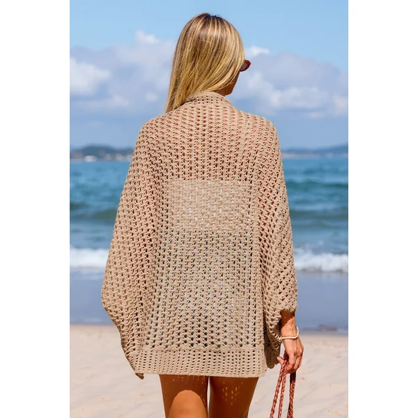Kimono cover up kaki manches dolman