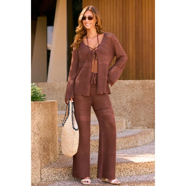 Kimono cover up marron