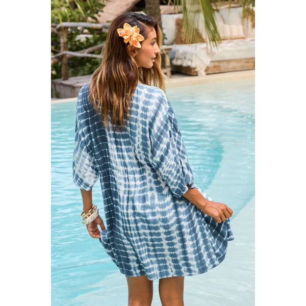 Kimono cover up tissé demi manches
