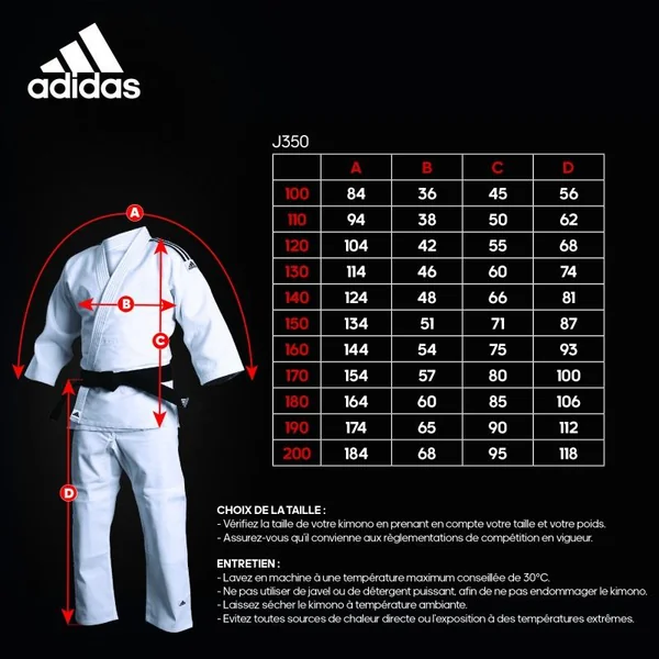Kimono de judo Adidas - J350 blanc